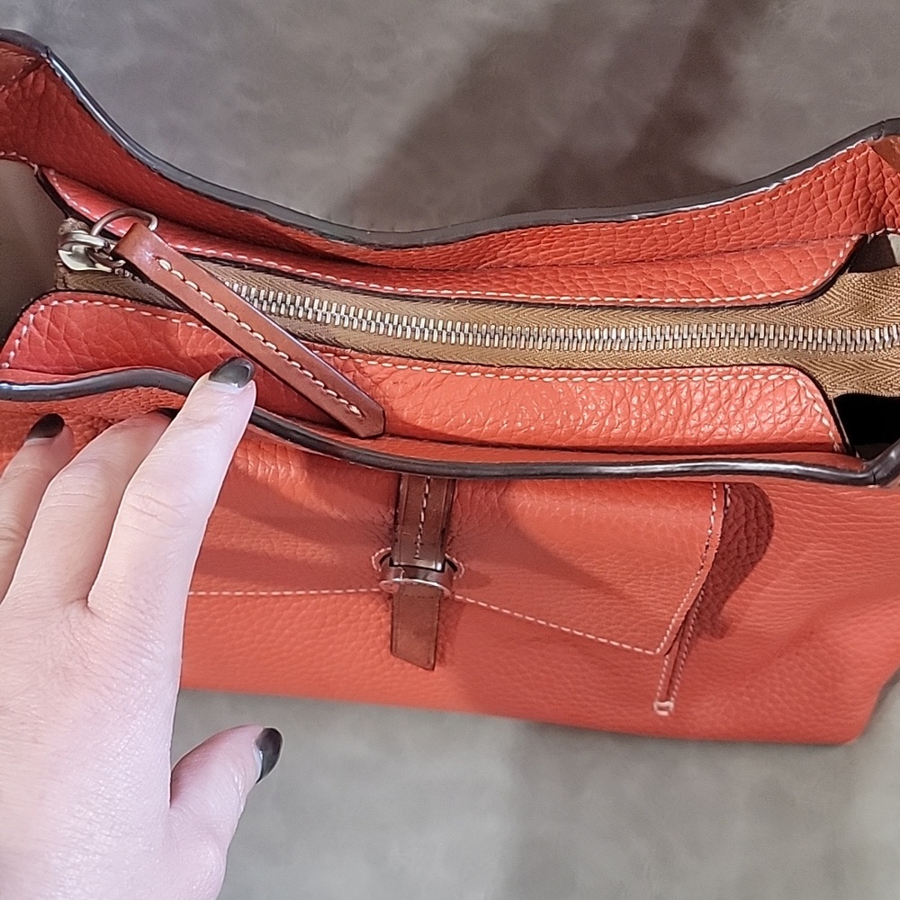 Dooney & Bourke Cambridge Hobo In Persimmon~Pebbled Leather - Picture 5 of 16